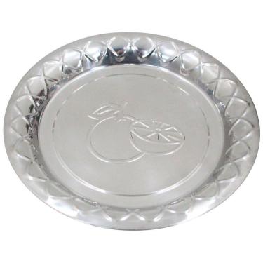 Imagem de Bandeja Em Aço Inox Redonda 22cm