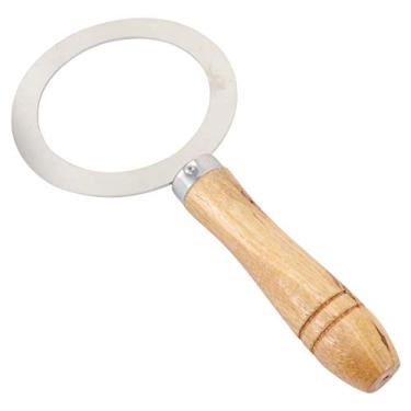 Imagem de anel para de assar aço inoxidável de café leite de café de chá de leite, tampa protetora com cabo de madeira para chá, loja, sobremesa, café