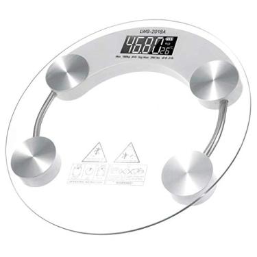 Imagem de vidro temperado doméstico balança skid balança eletrônica digital de corpo humano balança de banheiro de 180kg balança de ginástica smart display lcd balança humana durável