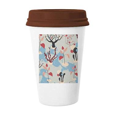Imagem de Caneca de cerâmica com estampa de cacto do deserto Savanna Blue Trees
