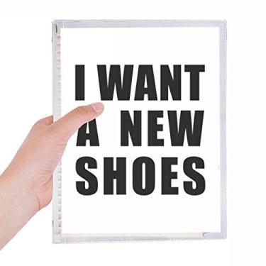 Imagem de Caderno I Want A New Shoes com folhas soltas e diário recarregável