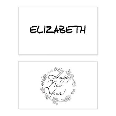 Imagem de ELIZABETH — Cartão de felicitações de Ano Novo com caligrafia especial