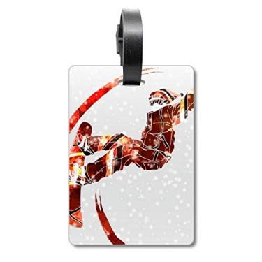 Imagem de Esporte Skateboard Aquarela Esqui Ilustração Mala Etiqueta Bagagem Cartão Scutcheon Etiqueta