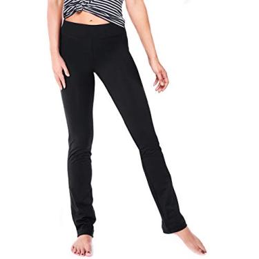 Imagem de Calça feminina Yogipace 27"/29"/31"/33"/35"/37" de perna reta para ioga, Reta, Black(no Rear Pockets), XX-Large/27" Inseam