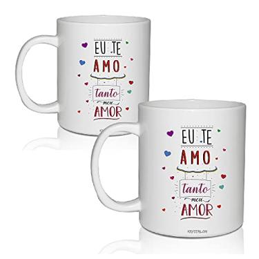 Imagem de Kit 2 Canecas Personalizadas Acrílico Te Amo - Para Dia dos Namorados
