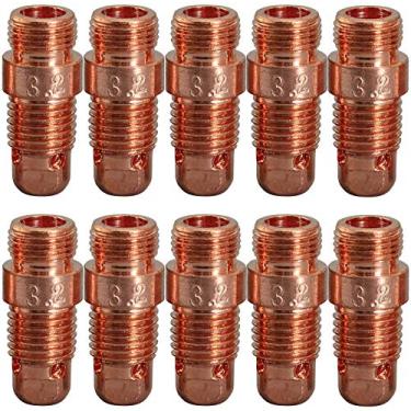 Imagem de RIVERWELD Corpo de pinça empurrada TIG 17CB20 (orifício de 1/8" e 3,2 mm) para lanterna de soldagem PTA DB SR WP 17 18 26 TIG, pacote com 10