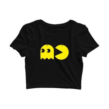 Imagem de Cropped Camiseta Feminino Pac Men Jodos Diverditos Jdk450 - John Cat
