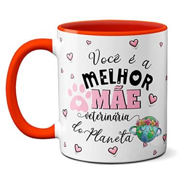 Imagem de Caneca Melhor Mãe Veterinária Especialista Em Cuidar (Vermelha)