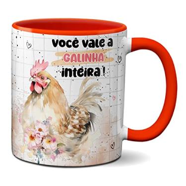 Imagem de Caneca Você Vale Galinha Inteira Tem Amizade Que Vale A Pena (Vermelha)