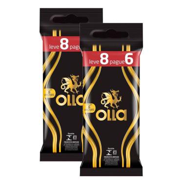 Imagem de Kit 2 Preservativo Olla Lubrificado Leve 8 Pague 6 Unidades