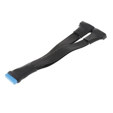 Imagem de ＫＬＫＣＭＳ Placa-mãe USB 3.0 cabeçalho macho para fêmea 1 para 2 cabo adaptador para placa-mãe de computador, B 150mm