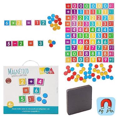 Imagem de Kit Números E Quantidades Magnético Em Madeira MDF 116 Peças Babebi