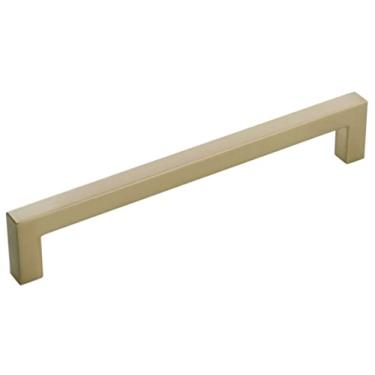 Imagem de Hickory Hardware Pacote com 10 puxadores de armário de cozinha, puxador de gaveta para portas e gavetas de cômoda, ferragens para banheiro, orifício central de 160 mm, níquel dourado indescritível, coleção de claraboias