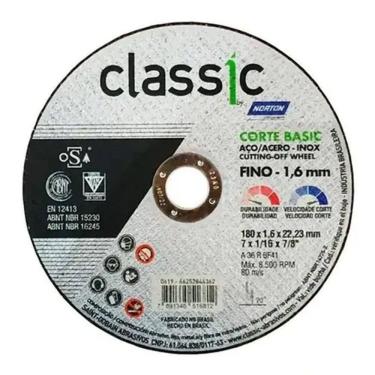 Imagem de Disco De Corte Inox Classic 180 X 1,6mm (5 Peças)