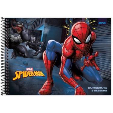 Imagem de Caderno Cartografia E Desenho Capa Dura 80 Folhas Marvel Homem Aranha