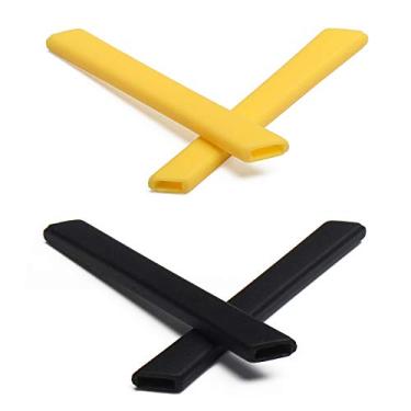 Imagem de Mryok 2 pares de meias de substituição para Oakley Straight Jacket 2007 - Amarelo e preto