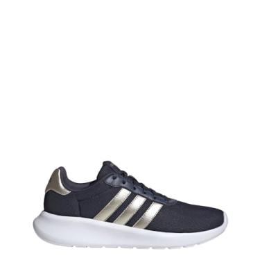 Imagem de adidas Tênis feminino Lite Racer 3.0, Azul marinho/champanhe met./champanhe, 34