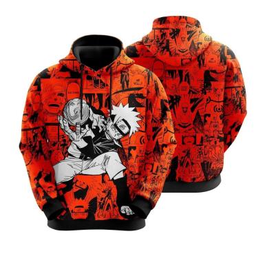 Imagem de Blusa Moletom Sublimação Blusão Full Print com Capuz Anime Novidade-Unissex