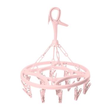 Imagem de Varal Redondo Com 18 Prendedores Peça Roupa Pequena ìntima Meia Cueca Calcinha - Rosa