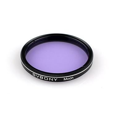Imagem de SVBONY Filtro de telescópio Filtro lunar Filtro de telescópio para rosca de filtro padrão de 2 polegadas com estrutura de metal Vidro óptico para observação da lua e dos planetas