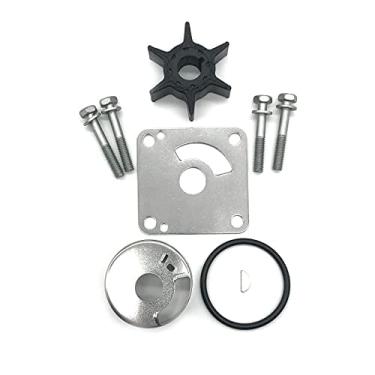 Imagem de MOTOCEO Kit de reparo de impulsor de bomba de água 6L2-W0078-00 para motores de popa Yamaha 20 25 HP Mercury Mariner 879137 Substituição de peças de motor de motor de barco # Sierra 18-3431