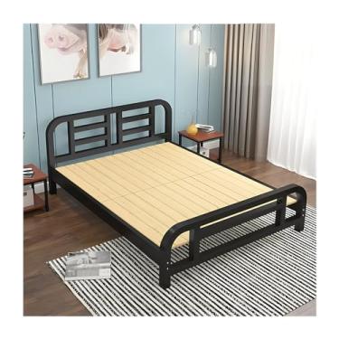 Imagem de Estrutura De Cama Queen Moderna, Estrutura De Cama De Plataforma Tamanho Queen Com Espaço De Armazenamento Sob A Cama, Estrutura De Cama Em Tamanho Real Para Quarto De Hotel (Color : Black, Size : 3
