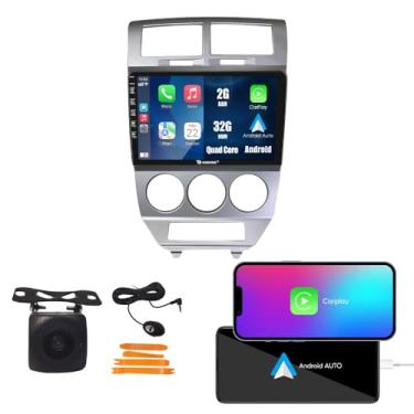 Imagem de Kunfine Car CarPlay Android Navegação Automática Rádio GPS Estéreo Câmera Reversa Tela IPS Touchscreen 10 polegadas Tablet Pad Pad Media Player para Dodge Caliber 2007-2010, se aplicável Quad Core 2G
