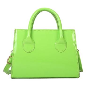 Imagem de Aebecede Bolsa de couro envernizado Shinny Clutch Mini bolsa de ombro para noite para mulheres, Verde