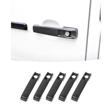 Imagem de TZYSZDB Acessórios de acabamento de maçaneta externa de fibra de carbono real para G Class W463 W464 G65 G55 G63 G500 G550 G350