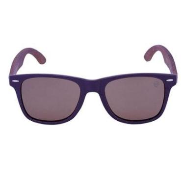 Imagem de Óculos De Sol Esportivo Wayfarer Acetato Haste Madeira Polarizado Mackage - Sunset-Masculino