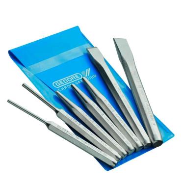 Imagem de Jogo de Ferramentas Talhadeiras Punções e Sacapinos 7 Peças - Gedore 038304