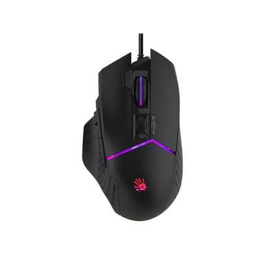 Imagem de Mouse para jogos Bloody Max Extra Fire W95BR, 12.000 CPI, sensor BC3332-A, taxa de relatório de 2000 Hz, memória integrada de 4 M, retroiluminação RGB, LOD ajustável, controle de precisão, ergonômico