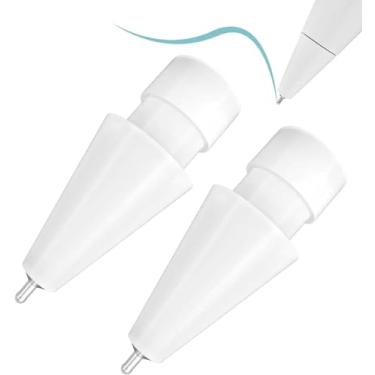 Imagem de Pontas de substituição - Pacote com 2 ponteiras atualizadas para Apple Pencil, Caneta Pencil, sem desgaste 1ª e 2ª geração/iPad Pro Pencil.