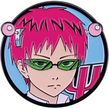 Imagem de Saiki Kusuo no (feature_two_browse-bin) Sai Nan Sainan Anime Mangá 3,15 cm Emblema de pino esmaltado, 1.25 inches wide, Esmalte, Esmalte