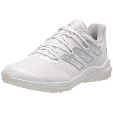 Imagem de adidas Tênis de beisebol masculino Adizero Afterburner 8 Turf, Branco/prata metálico/cinza claro da equipe, 47