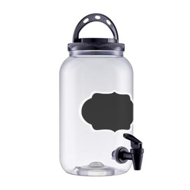 Imagem de Suqueira Pote De Plástico Com Torneira 3600 Ml Com Lousa (Preto)