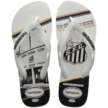 Imagem de Chinelo Havaianas Top Times Santos Infantil (Branco, BR, Criança de 4 a 8 anos, Faixa Numérico, 31, 32)