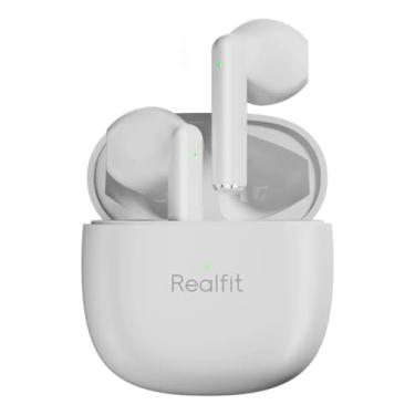 Imagem de Fone de Ouvido Bluetooth Sem Fio Realfit F1 | Bluetooth 5.3 | Baixa Latência em Jogos | True Wireless Sport | Controle Touch | Microfone embutido | Headset (Branco)