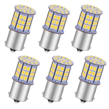 Imagem de GRV Lâmpada LED Ba15s 1156 1141 4W 56-2835SMD Super Brilhante AC/DC12V-24V 40W Substituição para RV Trailer Camper Motorhome Luzes Interiores Branco Quente Pacote com 6
