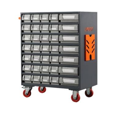 Imagem de LYREIGN Armário divisor de peças de consumíveis CNC Tools com rodas, organizadores de ferramentas de corte fornecem caixa de armazenamento, caixa de ferramentas de aço laminado a frio organizador de