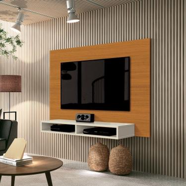 Imagem de Painel para TV Fox Cedro com off white - EDN Móveis