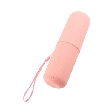 Imagem de Estojo para Escova de Dentes de Viagem Portátil PP Antiderrapante Porta Copo de Escova de Dentes Com Capa para Viagens e Casa (Rosa)