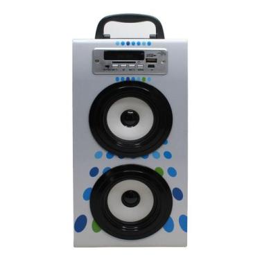 Imagem de Caixa De Som Portátil Usb Rádio Fm Recarregável Ac-35 - Eletronica Cas