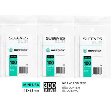 Imagem de 300 Sleeve Economico Tamanho Mini USA 41x63mm Protetor Carta - MeepleB