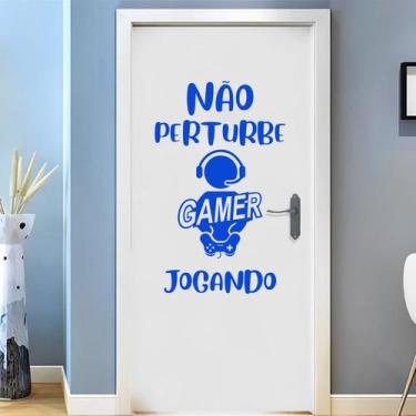 Imagem de Adesivo Não Perturbe Gamer Decoração Casa, Quarto, Sala e Porta - Impr