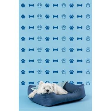 Imagem de Kit 102 adesivos ossinhos e patinhas decoração Petshop - Imprimax, AZU