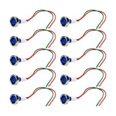 Imagem de 10x Lâmpada Sinaleiro Olho de Boi Xd10-7 / 12v - Azul - CHIPSCE