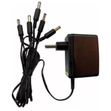 Imagem de Fonte 9v com 5 saídas Para Pedal Pedaleira Bivolt negativo interno - a