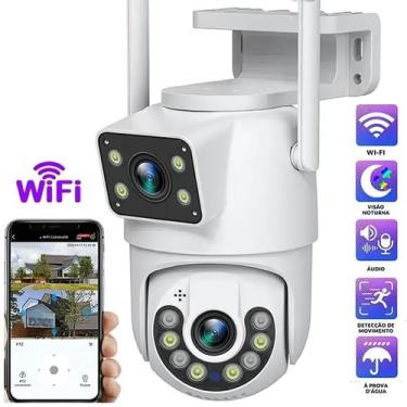 Imagem de Camera de Vigilancia Wife Lente e Tela Dupla Uso Externo Interno Detec