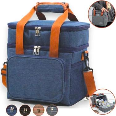 Imagem de Bolsa Térmica Feminina Masculina Porta Marmita Lanche Bebida Grande Ca
